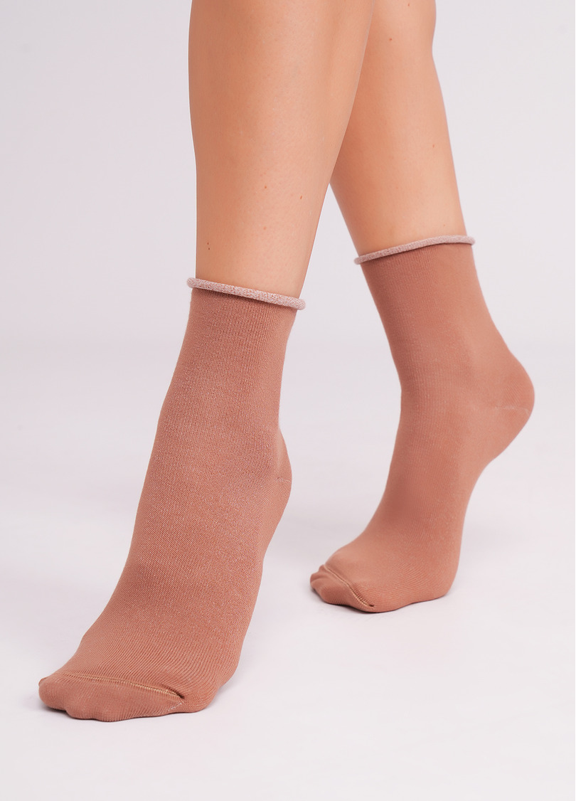 Шкарпетки класичні без гумки WS2 CLASSIC FREE mocha mousse (коричневий)