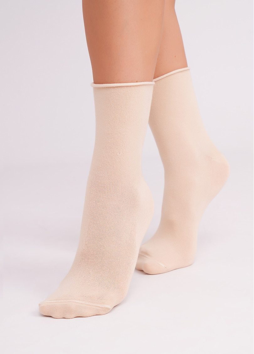 Шкарпетки класичні без гумки WS2 CLASSIC FREE sand (бежевий)