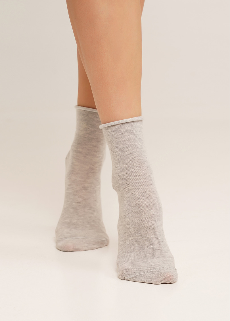 Носки классические без резинки WS2 CLASSIC FREE silver melange (серый)