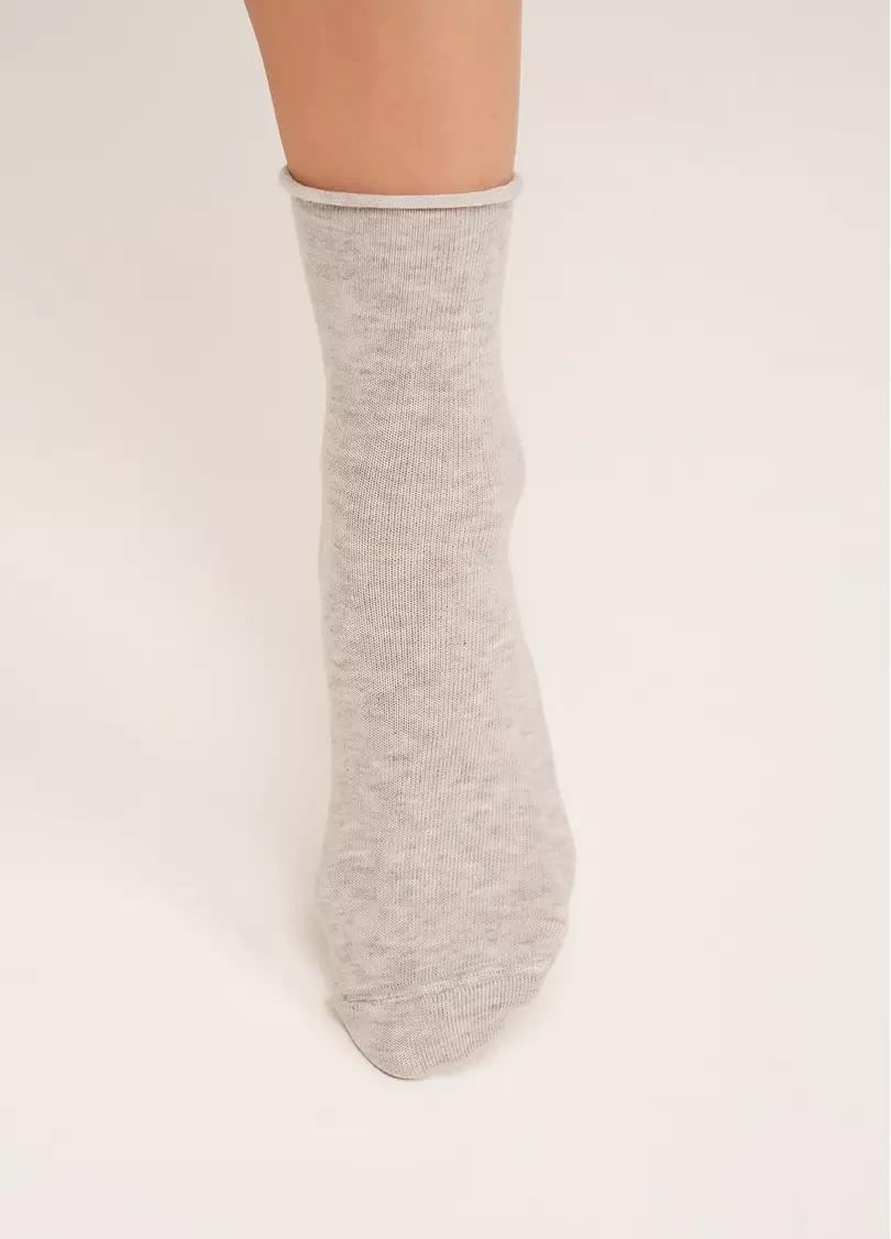 Носки классические без резинки WS2 CLASSIC FREE silver melange (серый)