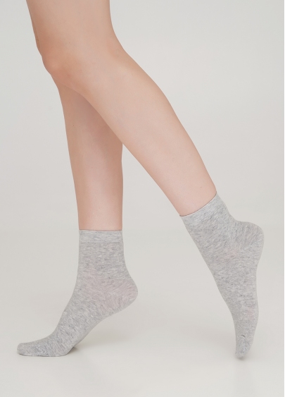 Хлопковые носки женские классические WS2 CLASSIC light grey melange (серый меланж)