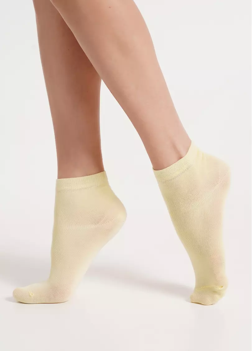 Бавовняні шкарпетки жіночі класичні WS2 CLASSIC light yellow (жовтий)