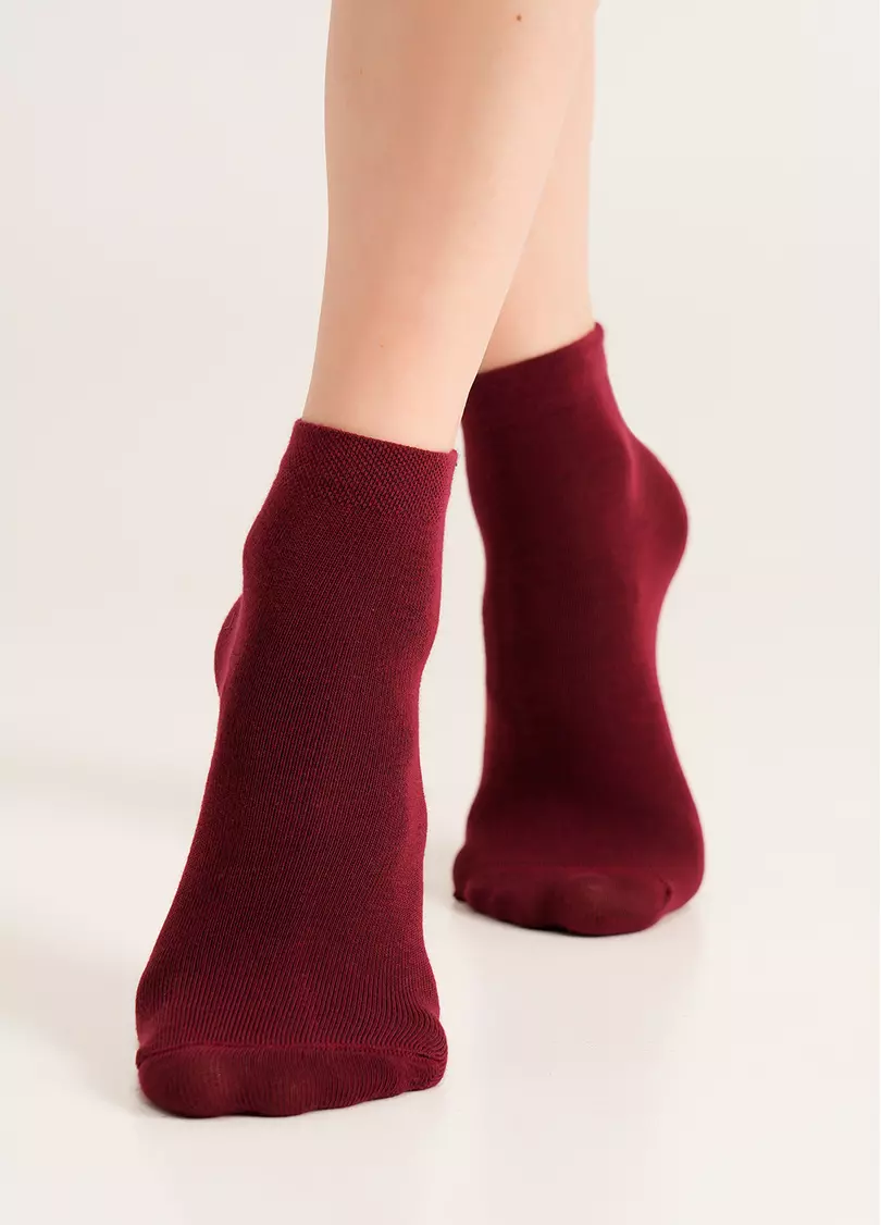 Бавовняні шкарпетки жіночі класичні WS2 CLASSIC marsala (бордовий)