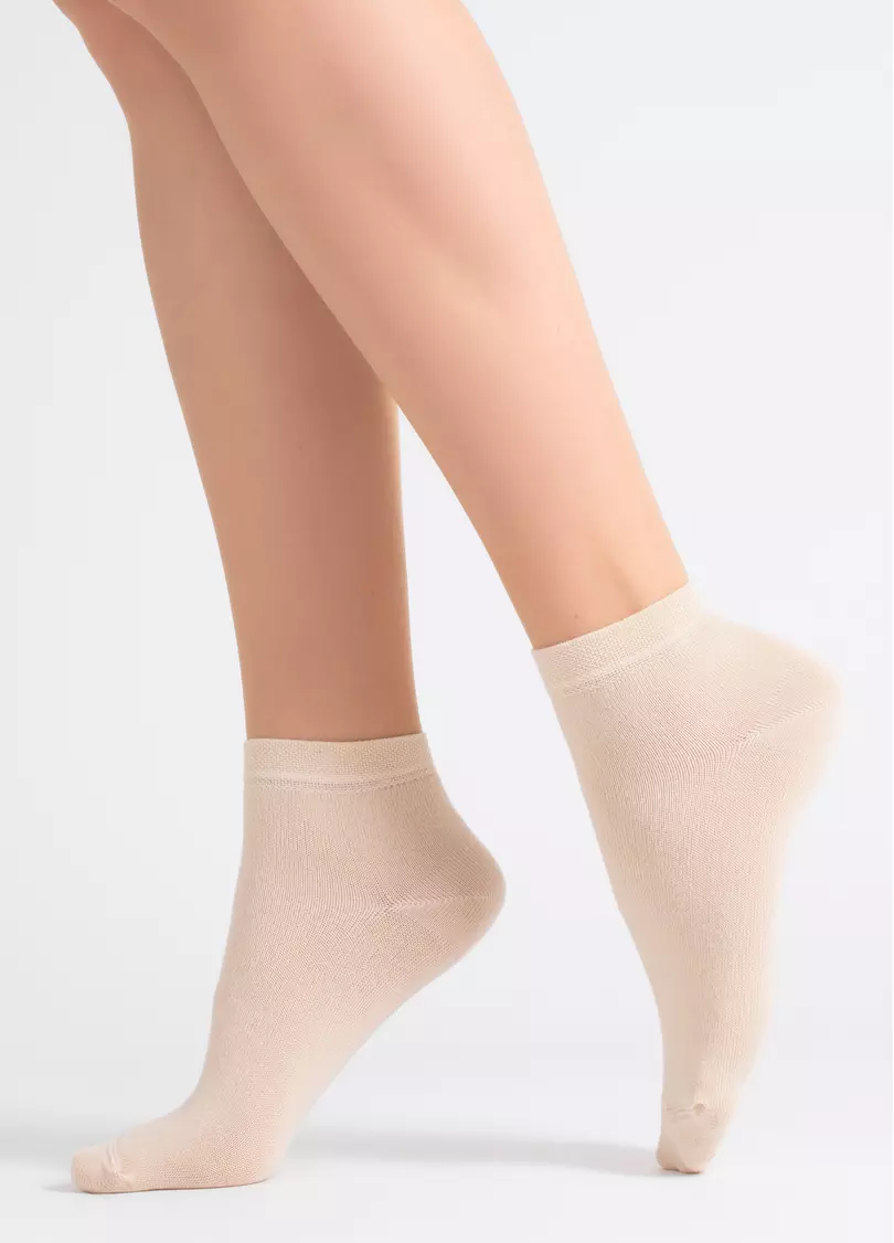 Женские хлопковые носки (2 пары) WS2 CLASSIC chocolate/sand (коричневый/бежевый)