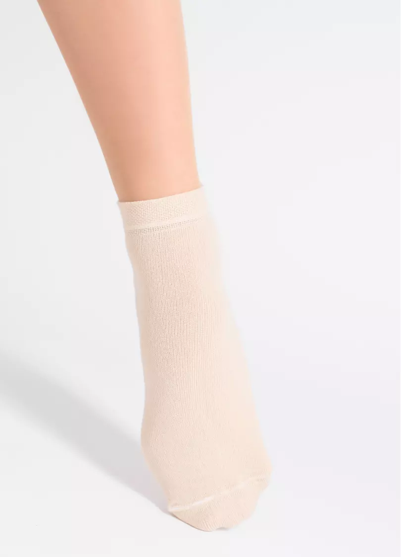 Женские хлопковые носки (2 пары) WS2 CLASSIC chocolate/sand (коричневый/бежевый)