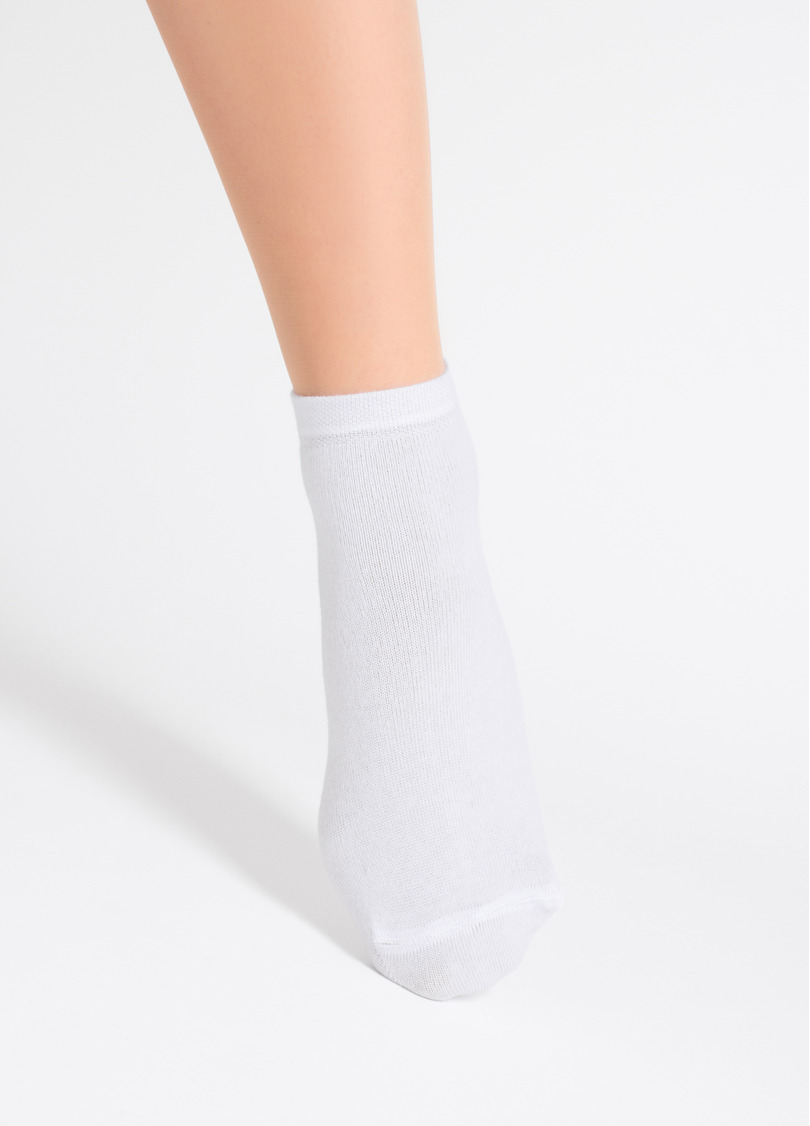 Женские хлопковые носки (2 пары) WS2 CLASSIC light grey melange/white (серый/белый)