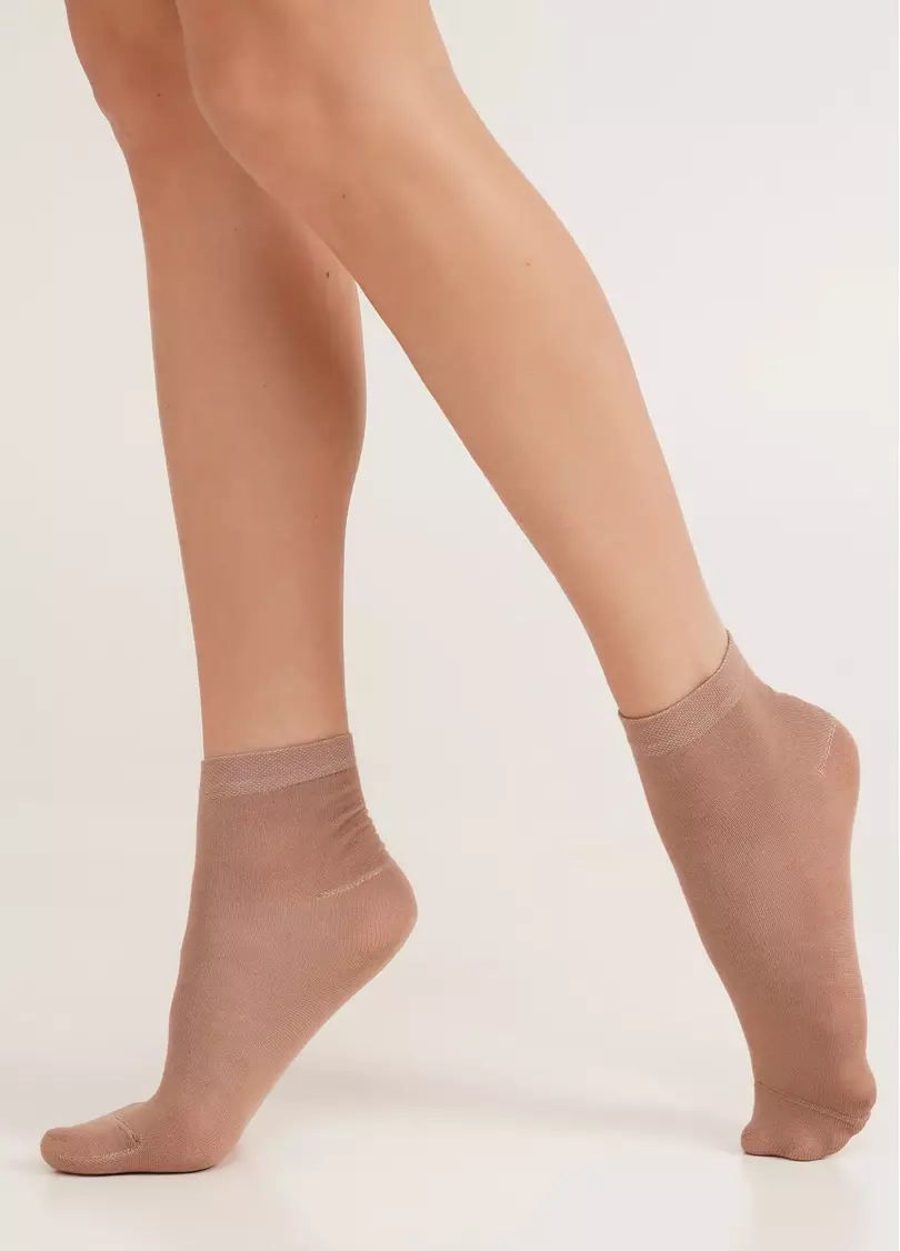 Жіночі бавовняні шкарпетки (2 пари) WS2 CLASSIC haze/chantarel (бежевий/коричневий)