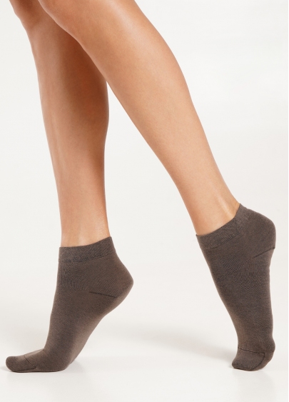 Женские хлопковые носки (2 пары) WS2 CLASSIC haze/iron (коричневый/серый)
