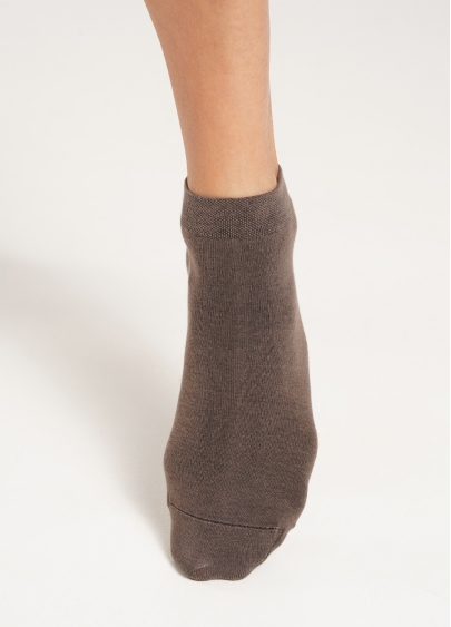 Женские хлопковые носки (2 пары) WS2 CLASSIC haze/iron (коричневый/серый)