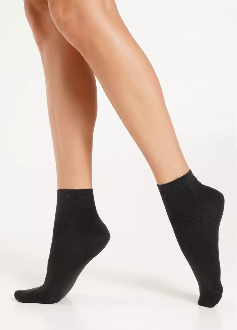 Женские хлопковые носки (2 пары) WS2 CLASSIC haze/iron (коричневый/серый)