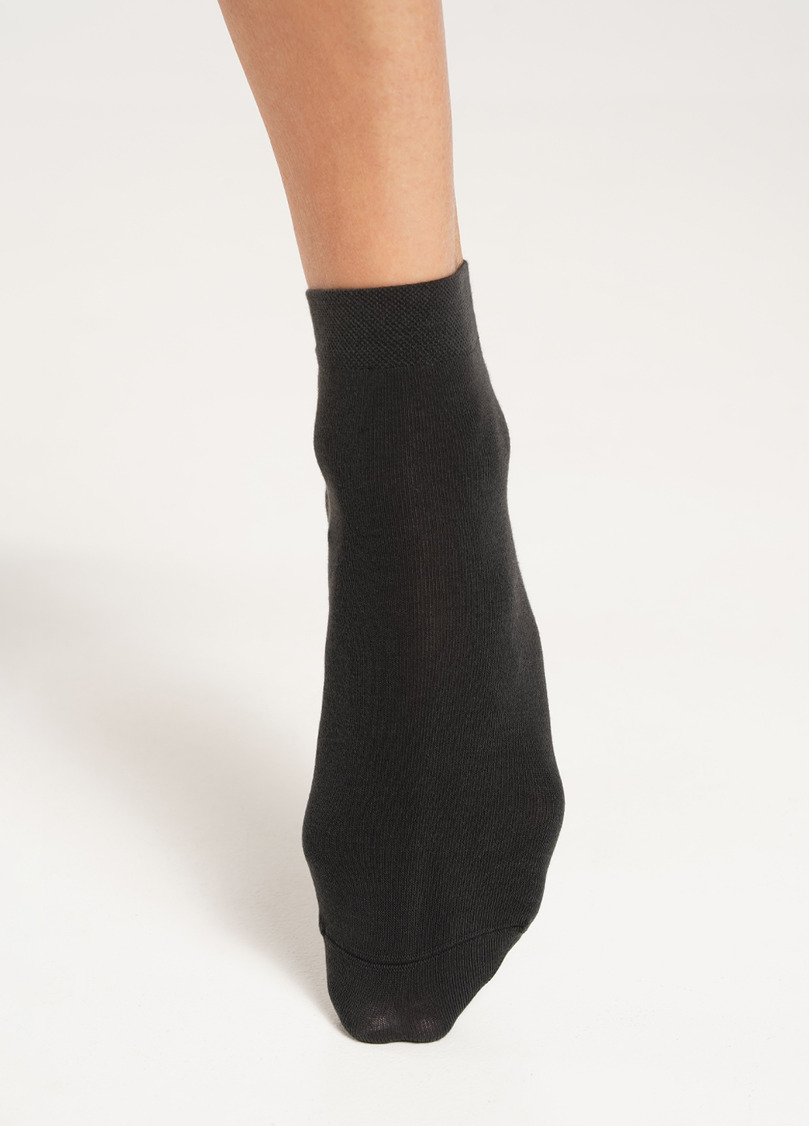 Женские хлопковые носки (2 пары) WS2 CLASSIC haze/iron (коричневый/серый)