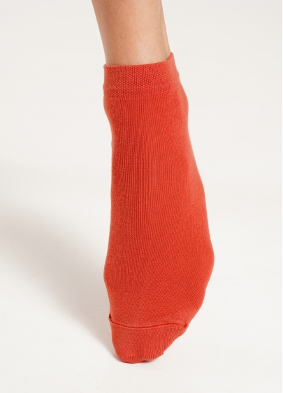 Жіночі бавовняні шкарпетки (2 пари) WS2 CLASSIC khaki/ceramire (зелений/помаранчевий)
