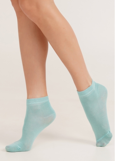 Женские хлопковые носки (2 пары) WS2 CLASSIC pastel turquoise/light yellow (зеленый/желтый)