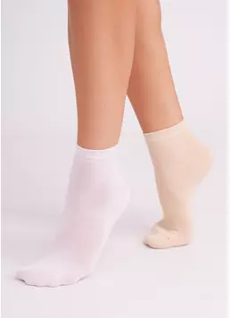 Жіночі бавовняні шкарпетки (2 пари) WS2 CLASSIC sand/blushing bride (бежевий/рожевий) Жіночі бавовняні шкарпетки (2 пари) WS2 CLASSIC sand/blushing bride (бежевий/рожевий)