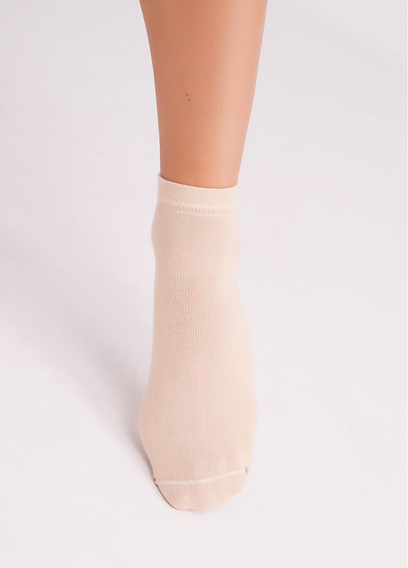 Жіночі бавовняні шкарпетки (2 пари) WS2 CLASSIC sand/blushing bride (бежевий/рожевий)