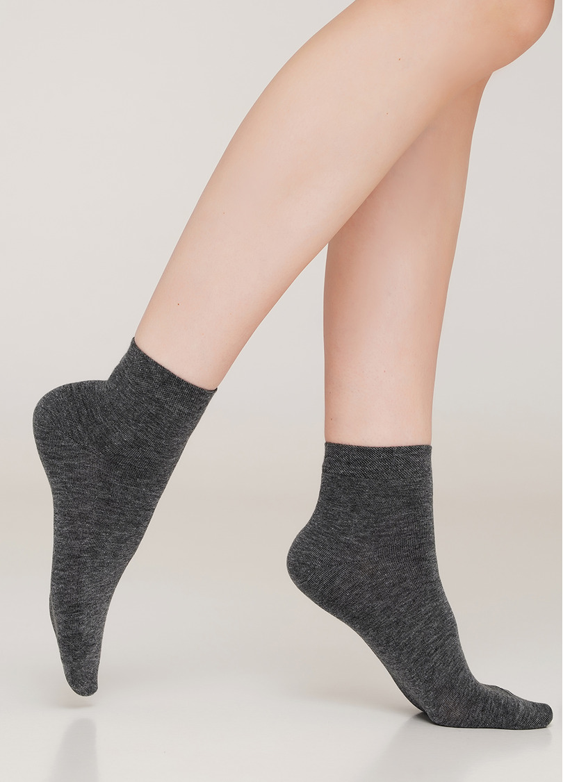 Бавовняні шкарпетки жіночі класичні WS2 CLASSIC dark grey melange (сірий)