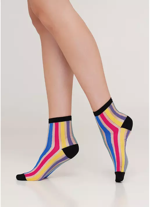 Жіночі шкарпетки зі вставками з мононитки WS2 CRISTAL 040 fuxia (фуксія)