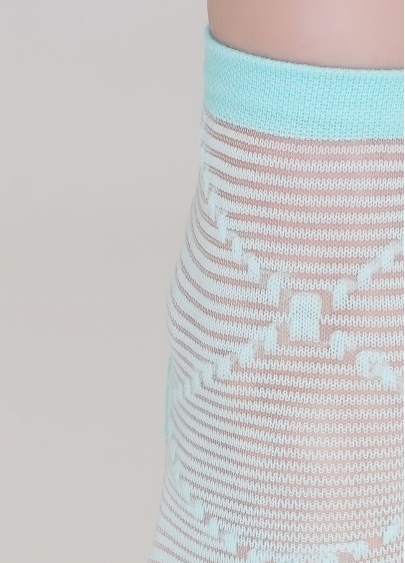 Женские носки прозрачные в полоску WS2 CRISTAL 049 (мятный)