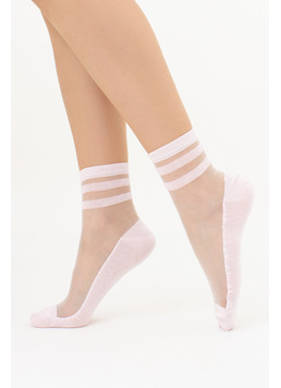 Прозорі шкарпетки зі смужками WS2 CRISTAL 073 blushing bride (рожевий) Прозорі шкарпетки зі смужками WS2 CRISTAL 073 blushing bride (рожевий)