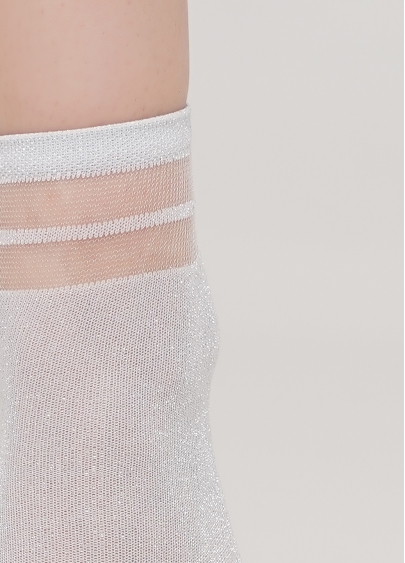 Женские носки с люрексом WS2 CRISTAL LUREX PA 001 (белый)
