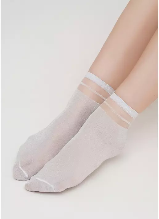 Женские носки с люрексом WS2 CRISTAL LUREX PA 001 (белый)