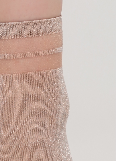 Женские носки с люрексом WS2 CRISTAL LUREX PA 001 (бежевый)