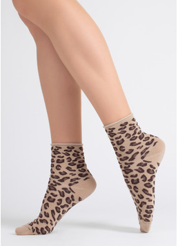 Носки с леопардовым принтом WS2 FASHION 2503 piel (бежевый)