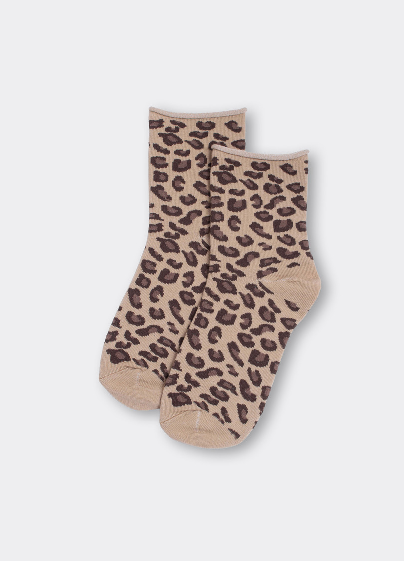 Носки с леопардовым принтом WS2 FASHION 2503 piel (бежевый)