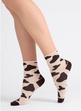 Носки с принтом коровы WS2 FASHION 2505 sand (бежевый) Носки с принтом коровы WS2 FASHION 2505 sand (бежевый)