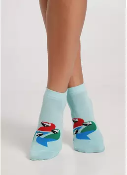 Носки с разноцветными птичками 2 пары WS2 FASHION SET 2406 (пак х2) pastel turquoise (зеленый) Носки с разноцветными птичками 2 пары WS2 FASHION SET 2406 (пак х2) pastel turquoise (зеленый)