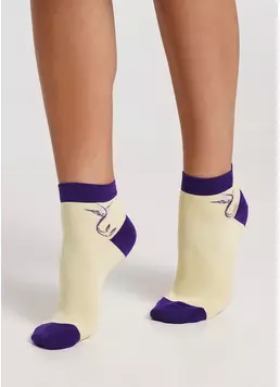 Носки с птицей и перьями комплпект 2 пары WS2 FASHION SET 2407 (пак х2) light yellow (желтый) Носки с птицей и перьями комплпект 2 пары WS2 FASHION SET 2407 (пак х2) light yellow (желтый)