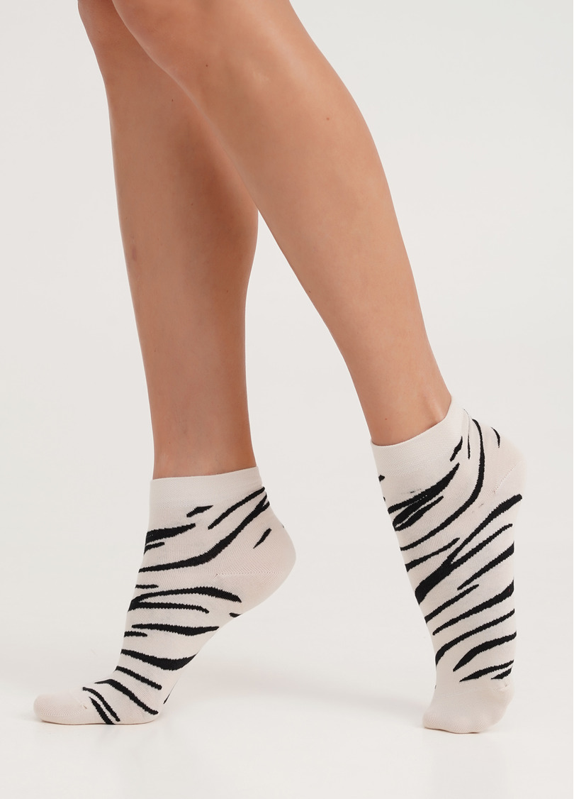 Носки с анималистическим принтом WS2 SAFARI 003 panna (бежевый)