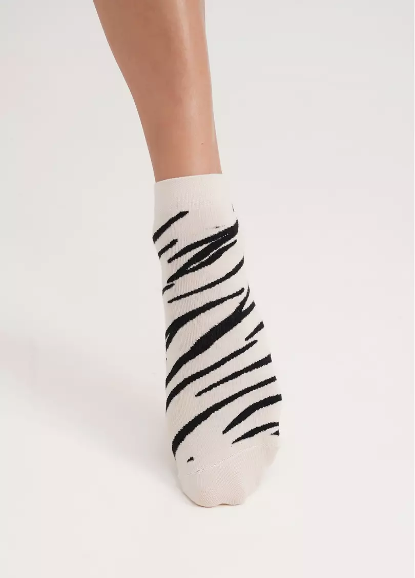 Носки с анималистическим принтом WS2 SAFARI 003 panna (бежевый)