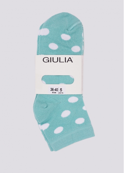 Шкарпетки з квітами набір з 5 пар WS2 SET 7 white/pastel turquoise (білий/зелений)