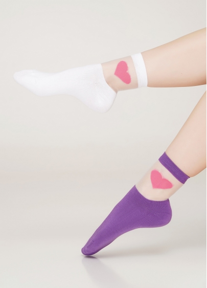 Женские хлопковые носки со вставками из мононити WS2C/Mn-013 lavander (фиолетовый)