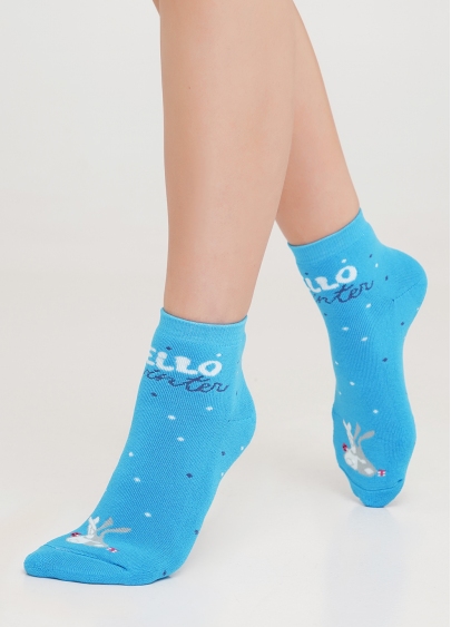 Махровые носки с кроликами WS2C/Te-002 blue (голубой)
