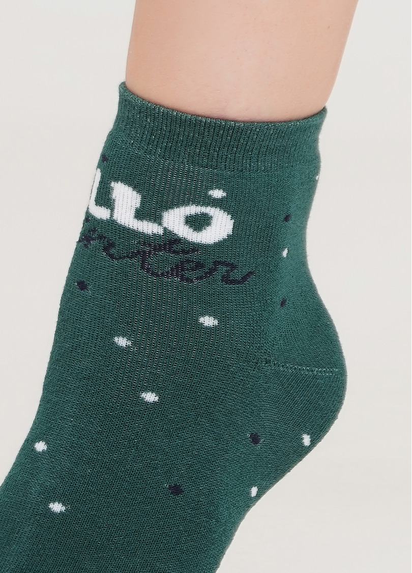 Махрові шкарпетки з кроликами WS2C/Te-002 dark green (зелений)