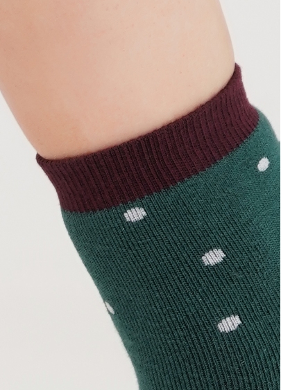 Шкарпетки махрові з малюнком сови WS2C/Te-003 dark green (зелений)