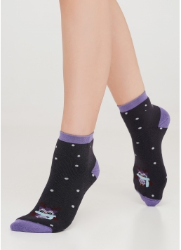 Шкарпетки махрові з малюнком сови WS2C/Te-003 fumo (сірий)