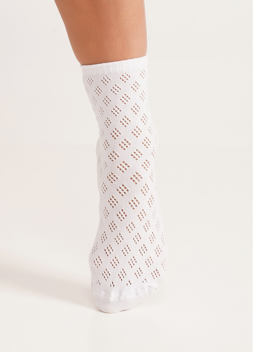 Високі шкарпетки ажурні WS3 AIR 001 (V1) bianco (білий)