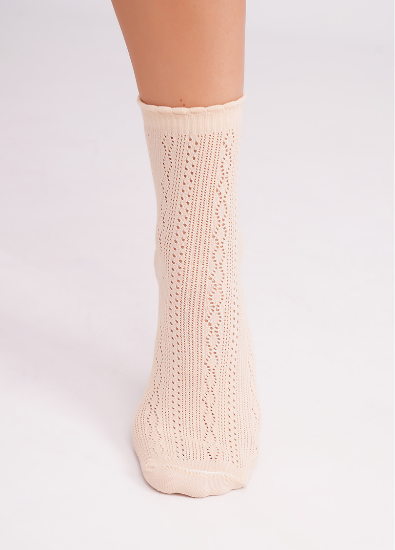 Шкарпетки високі ажурні WS3 AIR 002 beige (бежевий)