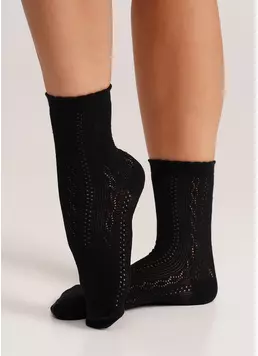 Носки высокие ажурные WS3 AIR 002 nero (черный) Носки высокие ажурные WS3 AIR 002 nero (черный)