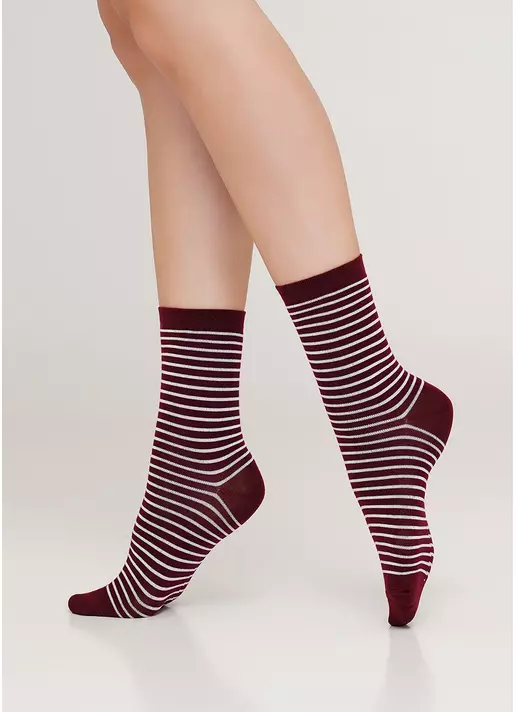 Жіночі бавовняні шкарпетки WS3 BASIC 002 (бордовий)