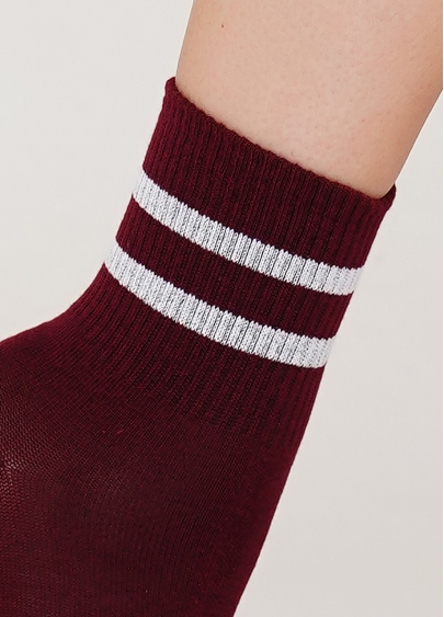 Женские хлопковые носки WS3 BASIC 004 marsala (бордовый)