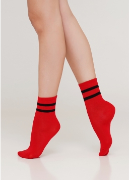 Жіночі бавовняні шкарпетки (2 пари) WS3 BASIC 004 red/navy (червоний)