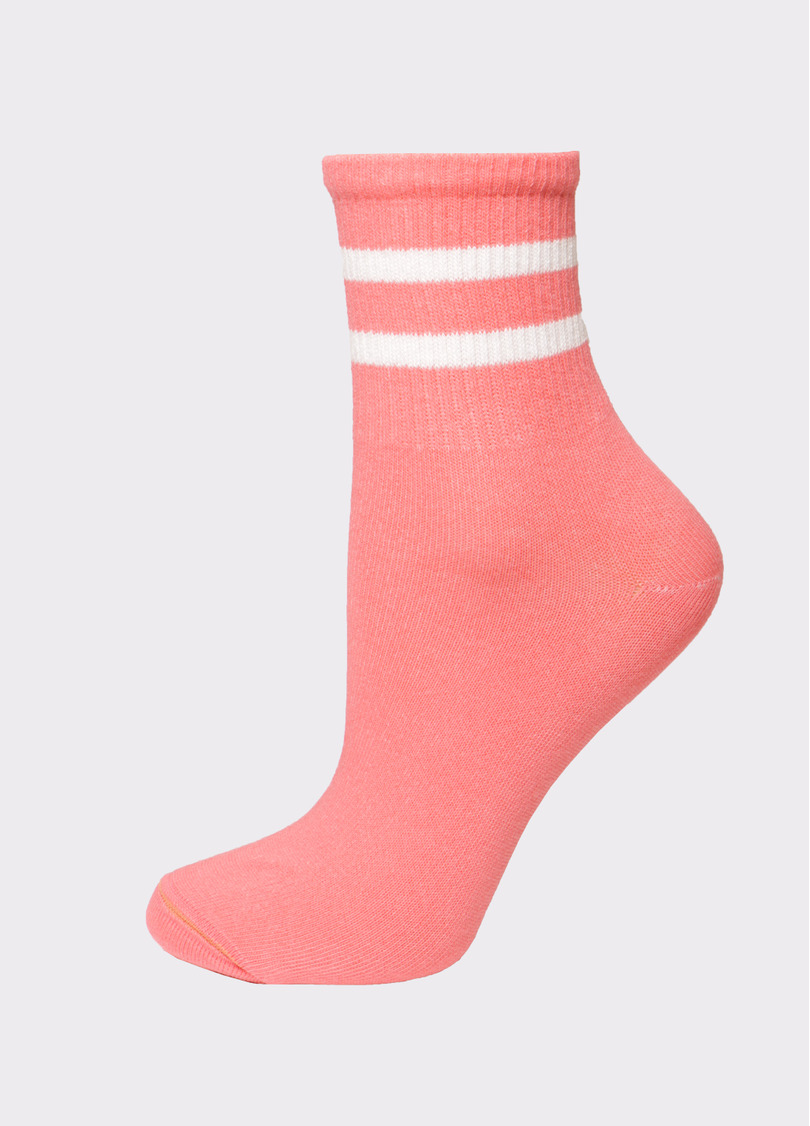 Жіночі бавовняні шкарпетки (2 пари) WS3 BASIC 004 white/coral (білий)