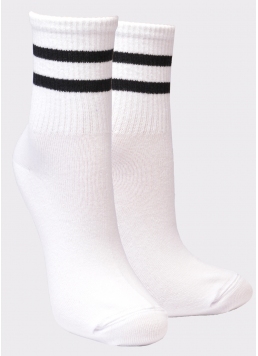Жіночі бавовняні шкарпетки (2 пари) WS3 BASIC 004 white/coral (білий)