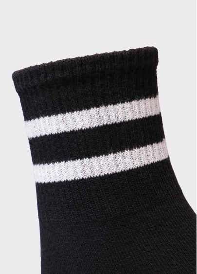 Женские хлопковые носки (2 пары) WS3 BASIC 004 black/light grey melange (черный)