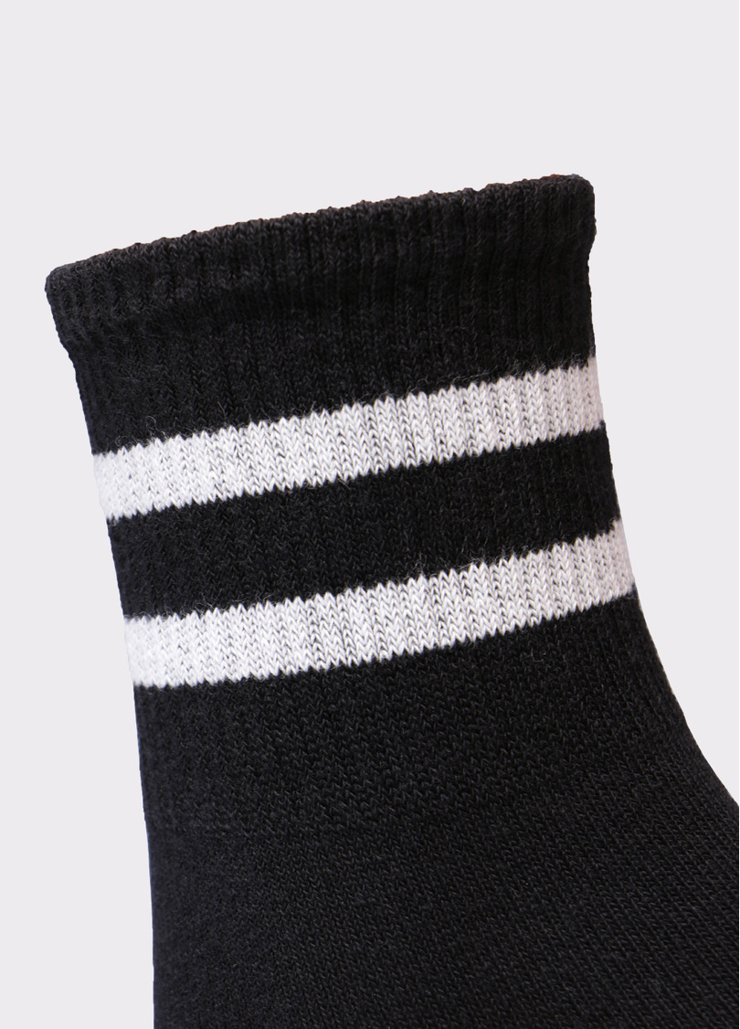 Женские хлопковые носки (2 пары) WS3 BASIC 004 black/light grey melange (черный)