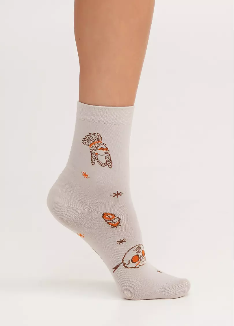 Шкарпетки з місяцем в стилі бохо WS3 BOHO 005 moonlight (бежевий)